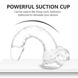Small Realistic Clear 6 Inch Cute Dildo,Adult Sex Toy With Suction Cup Dildo, Suitable For Beginner Women/Men/Gay With Thin And