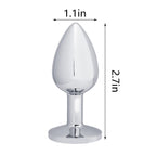Hmxpls Pink Jeweled Beginners Butt Plug Sex Love Games Personal Massager for Women Men Couples Lover Stainless Steel Anal Plug S