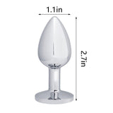 Hmxpls Pink Jeweled Beginners Butt Plug Sex Love Games Personal Massager for Women Men Couples Lover Stainless Steel Anal Plug S