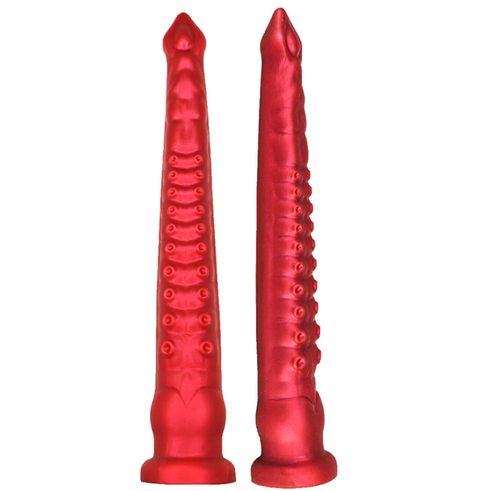 PONGGAO 12.2 Inch Large Dildo for Women Realistic Thick Anal Dildo, Red Suction Cup Dildo Silicone Tentacle Dildo Women Realisti