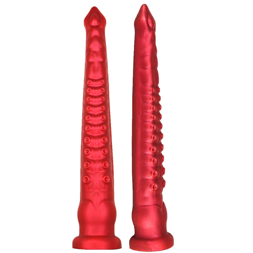 PONGGAO 12.2 Inch Large Dildo for Women Realistic Thick Anal Dildo, Red Suction Cup Dildo Silicone Tentacle Dildo Women Realisti