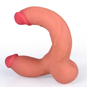 Silicone Double Sided Dildo Strapless Strap-On Dildo with Vivid Glans Realistic Double-Ended Dildo Adult Sex Toy for Lesbian Gay