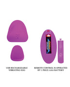 Pretty Love Romance Lisa Magnetic Panty Vibe With Remote-Control - Fuchsia