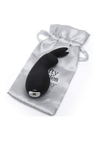 Fifty Shades Of Grey Greedy Girl Black Clitoral Rabbit Vibrator - Rechargeable, Waterproof - Petite Size