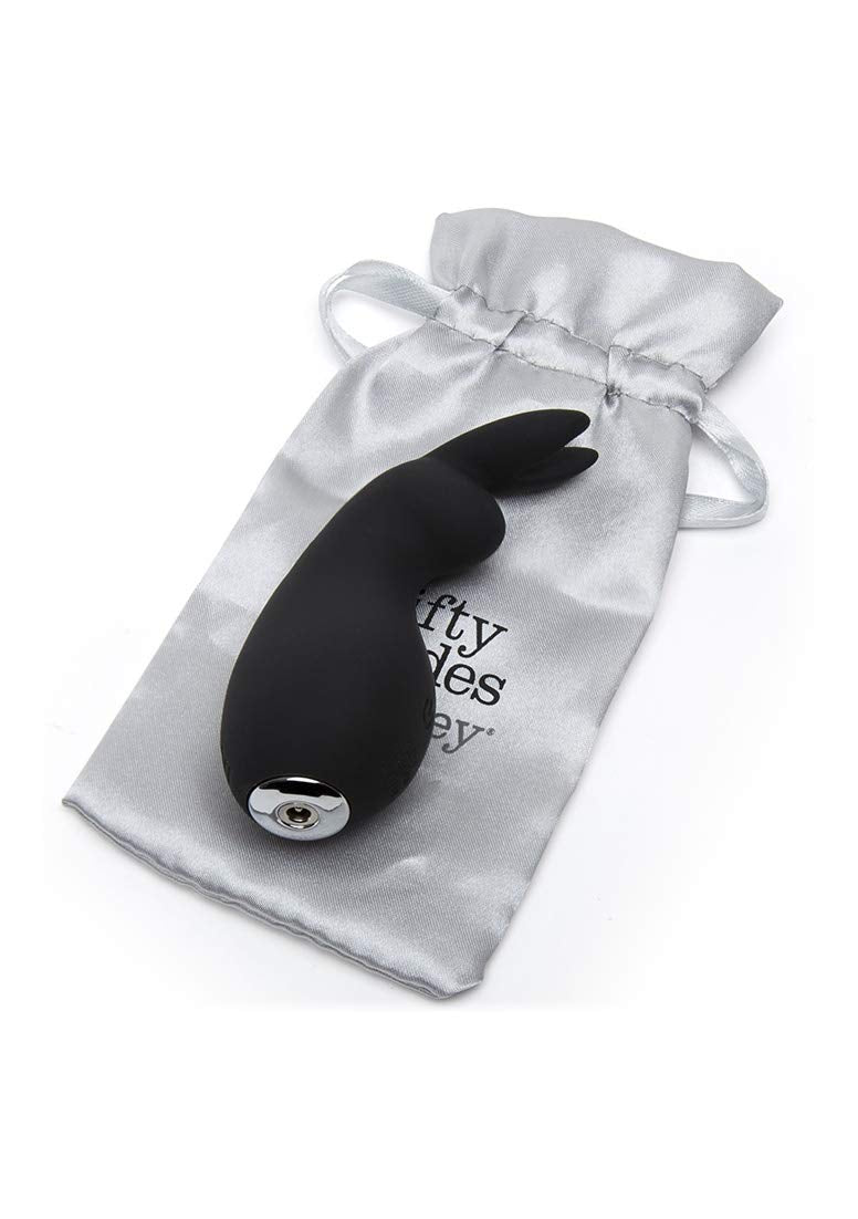Fifty Shades Of Grey Greedy Girl Black Clitoral Rabbit Vibrator - Rechargeable, Waterproof - Petite Size