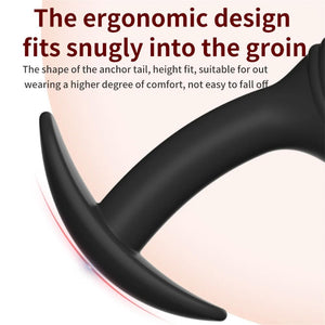 Portable Anal Plug Silicone Butt Plug Anal Sex Toys for Men Prostate Stimulation Masturbation Anal Training Toys with Anchor Bas
