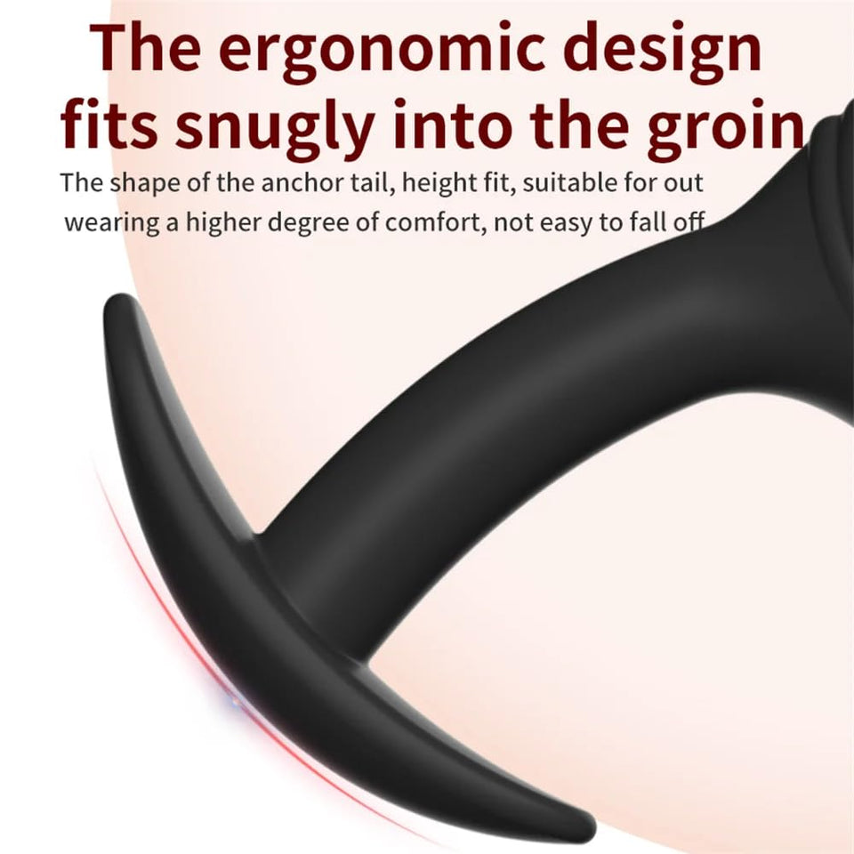 Portable Anal Plug Silicone Butt Plug Anal Sex Toys for Men Prostate Stimulation Masturbation Anal Training Toys with Anchor Bas