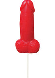 Hott Products Jumbo Gummy Cock Pop  Strawberry  Red  93 Ounce