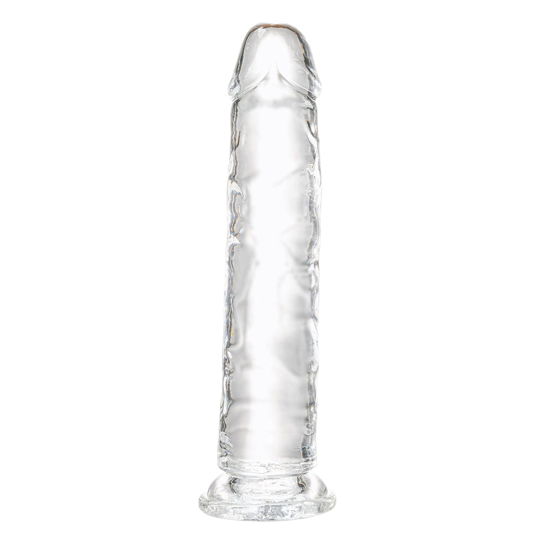 Transparent Dildo 7.7 inch,Strong Suction Cup - Crystal Clear G-Spot Realistic Toys, Soft and Flexible Adult Sex Toy
