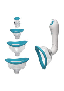 Doc Johnson Bloom - Intimate Body Pump - Automatic - Vibrating - Rechargeable - 4-In-1 Interchangable Set - Heightens Sensitvity