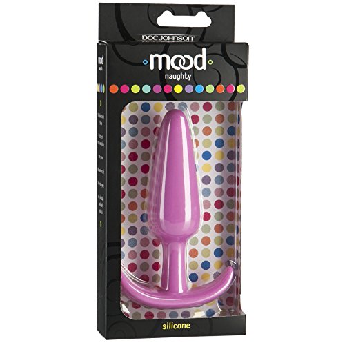 Doc Johnson Mood - Naughty 1 - Silicone Anal Plug - Large - 4.9 In. Long And 1.3 In. Wide - Tapered Base For Comfort Between The Cheeks - Large - Pink
