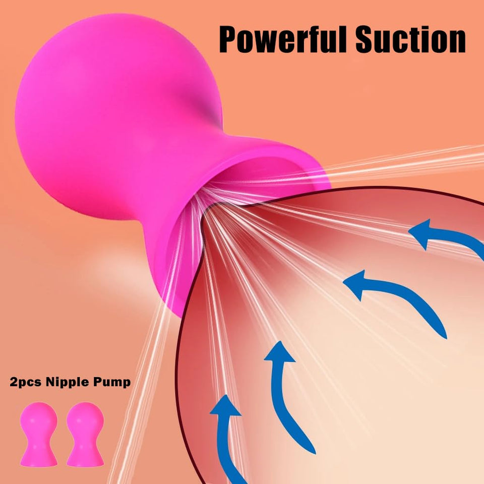 1 Pair Nipple Sucker Nipple Sex Toys, Silicone Nipple Stimulator for Women Man Couples Nipple Play SM Sexual Game, High Powerful