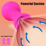 1 Pair Nipple Sucker Nipple Sex Toys, Silicone Nipple Stimulator for Women Man Couples Nipple Play SM Sexual Game, High Powerful