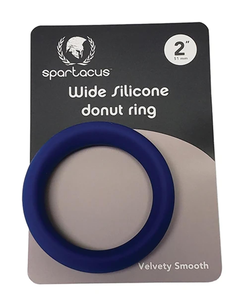 Wide Silicone Donut Ring Blue 2 ''