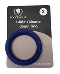 Wide Silicone Donut Ring Blue 2 ''