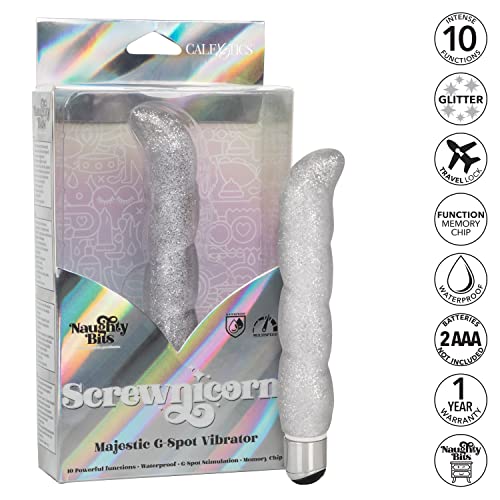California Exotics Novelties Naughty Bits Screwnicorn Majestic G-Spot Vibrator