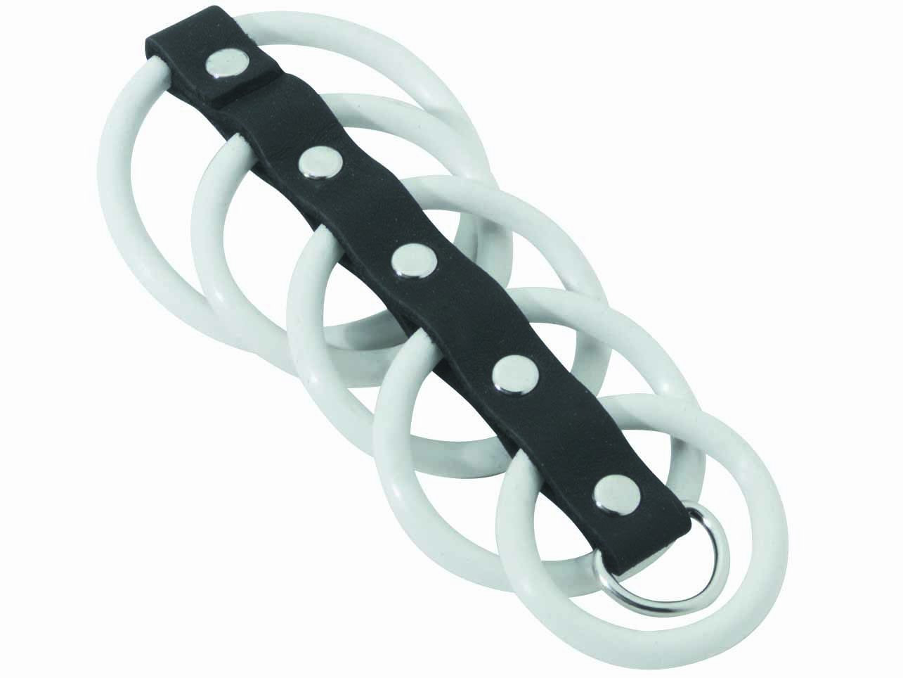 Spartacus Gates Of Hell 5 Ring Rubber Gates Cockcage, White