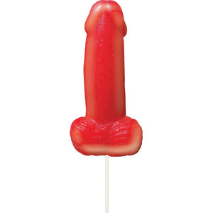 Hott Products Jumbo Gummy Cock Pop  Strawberry  Red  93 Ounce