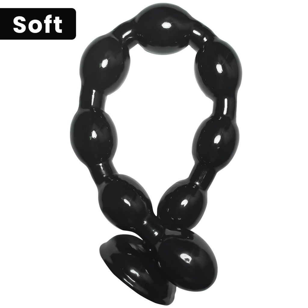 19.25 Inches Super Long Anal Beads Butt Plugs with 8 Thick Anal Balls Ultra Soft Anal Chain Anal Sex Toys with Strong Suction Cu