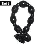 19.25 Inches Super Long Anal Beads Butt Plugs with 8 Thick Anal Balls Ultra Soft Anal Chain Anal Sex Toys with Strong Suction Cu