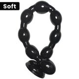 19.25 Inches Super Long Anal Beads Butt Plugs with 8 Thick Anal Balls Ultra Soft Anal Chain Anal Sex Toys with Strong Suction Cu