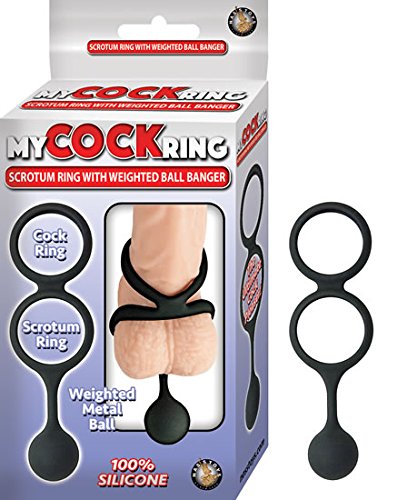 My Cr Scrotum Ring W/Wgtd Ball Banger Bk