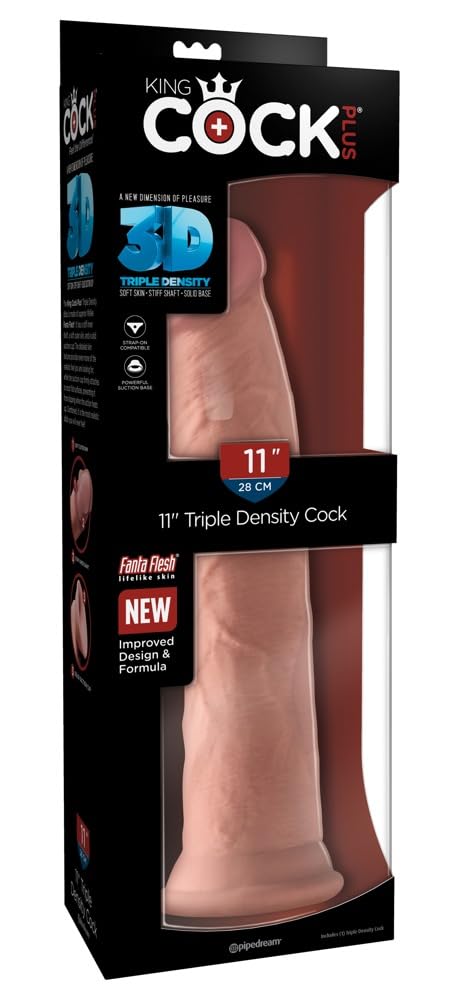 King Cock Plus Triple Density 11 Inch Cock - Flesh
