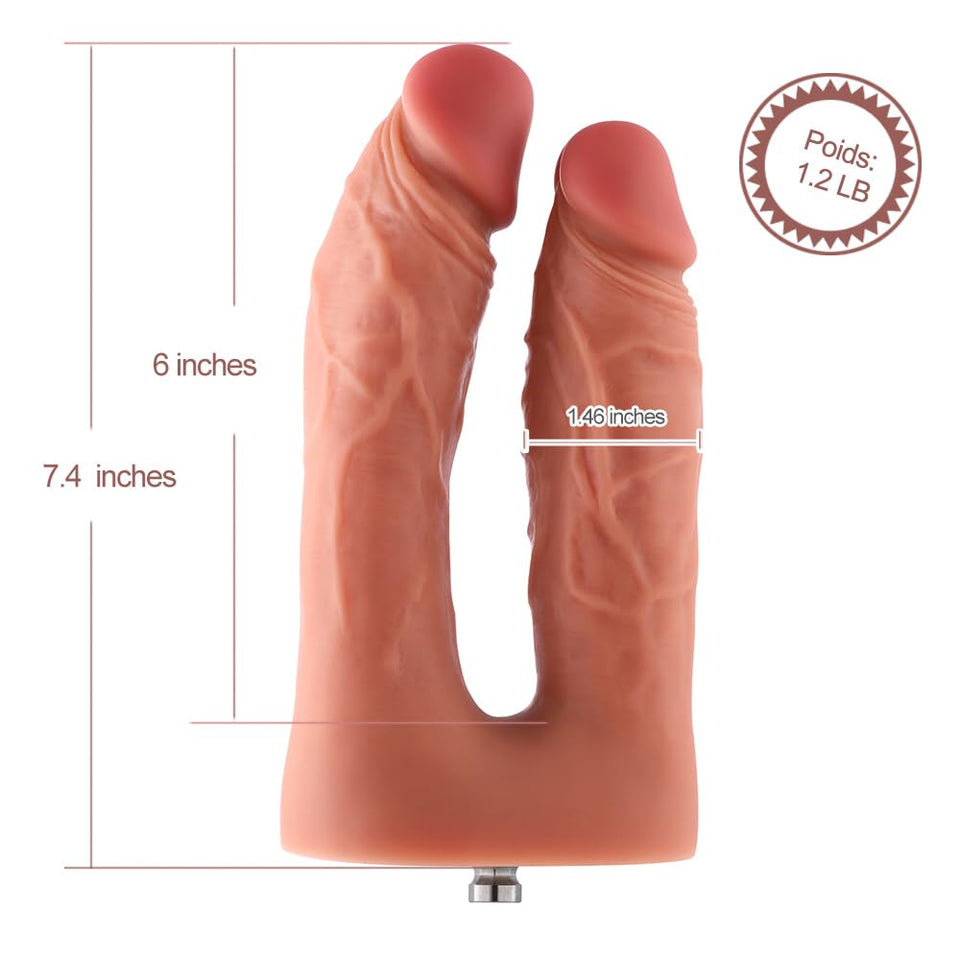 Hismith 12.4'' Huge Silicone Dildo with KlicLok System - Intact Testicles Dong for Advanced Users - 9.8'' Insert-able Length, Ma