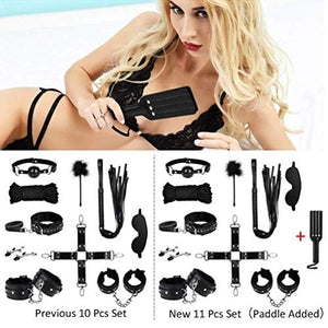 BDSM Bondage Restraints Sex Toys - Adjustable Soft Leather Handcuffs Ankle Cuffs Adult Toy, Furniture Restraint Kit for Men Wome