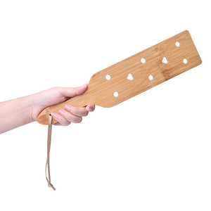 Bamboo Spanking Paddle for Sex Play, 13.4inch Lightweight and Super Durable with Smooth Finish Wood Paddle for Adults