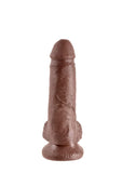 King Cock - 7In Cock W/ Balls Brown