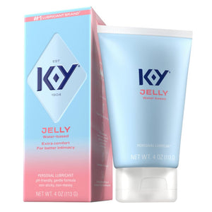 K-Y Jelly Classic Water-Based Body Friendly Formula 4 Fl Oz. Personal Lubricant for Wetter Sex for Men, Women and Couples & Safe