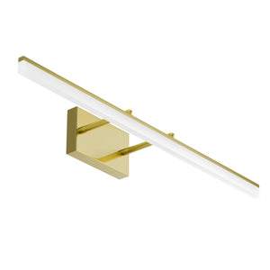 Aipsun 31.5Inch Brushed Brass Bathroom Vanity Light Fixtures Modern Led Bathroom Light Fixtures Gold Vanity Lighing For Bathroom