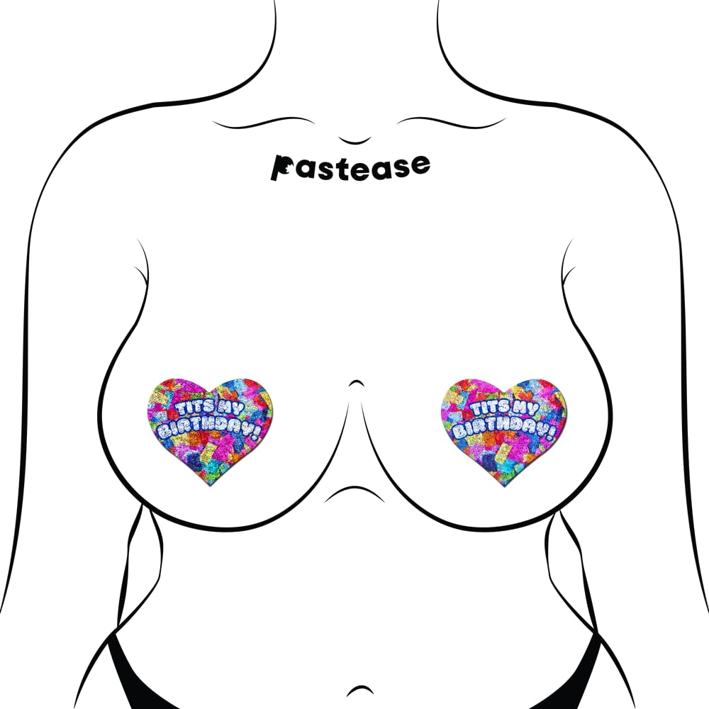 Pastease Tits My Birthday! Heart Confett