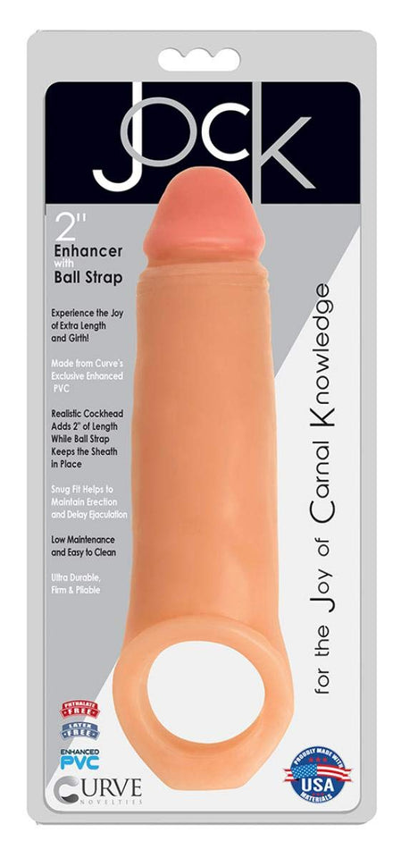 Jock 2In Enhancer W/Ball Strap Vanilla