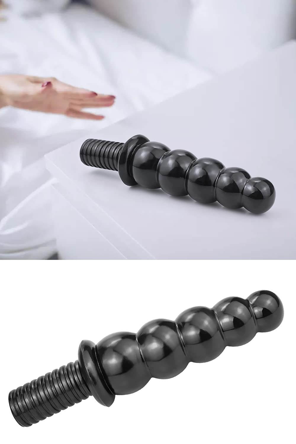 Romi Realistic Long Dildo Novelty Gourd Ultra Size Penis Artificial 5 Beads Sex Cock for Women