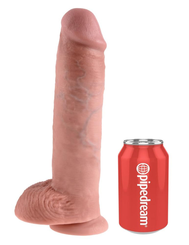 King Cock - 11In Cock W/ Balls Flesh