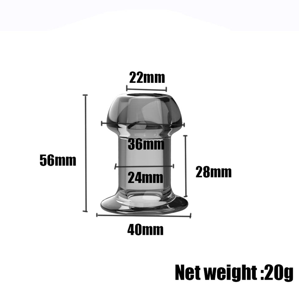 Butt Plug Douche Enema Anal Dilator Hollow Anal Plug Sex Toys for Woman Men Gay Prostata Massager Peep Vaginal Sex Products Gray