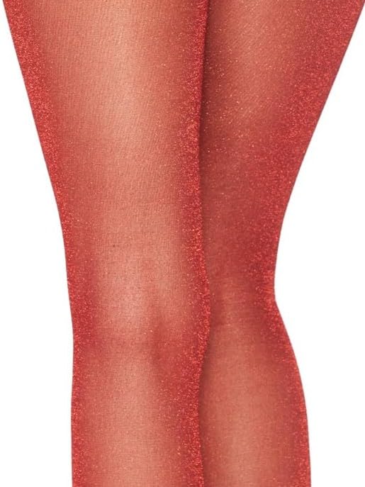 Leg Avenue Lurex shimmer tights Red/Red Color