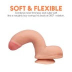 Wildfire Realistic Ultrasoft Dildo With Suction Cup Cyberskin Lifesize Penis Dong For Female Masturbation