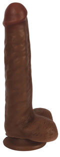 Curve Novelties 8 Inch Slim Dildo with Balls - Dark