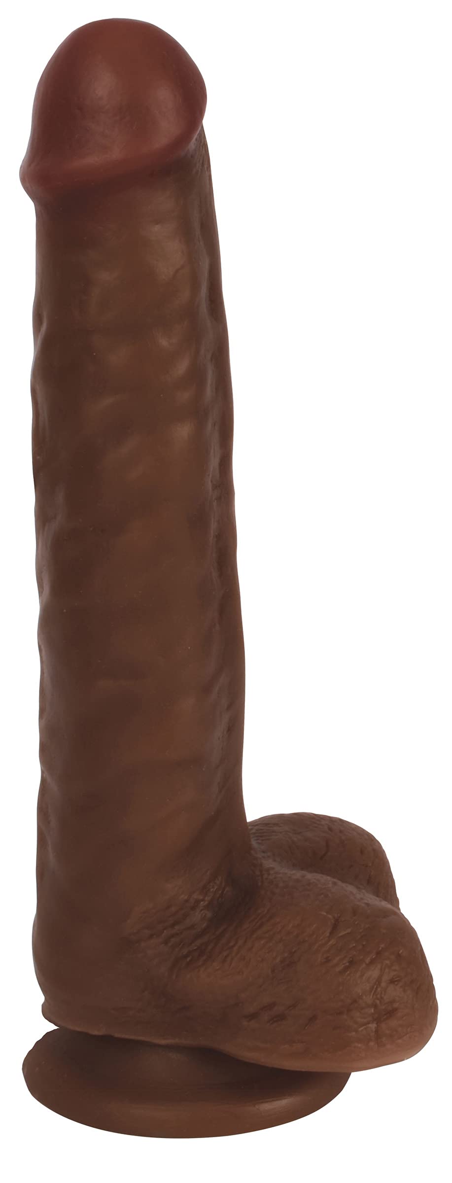 Curve Novelties 8 Inch Slim Dildo with Balls - Dark