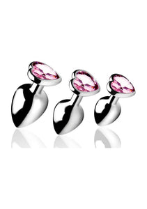 Booty Sparks Pink Heart Gem Anal Plug Set