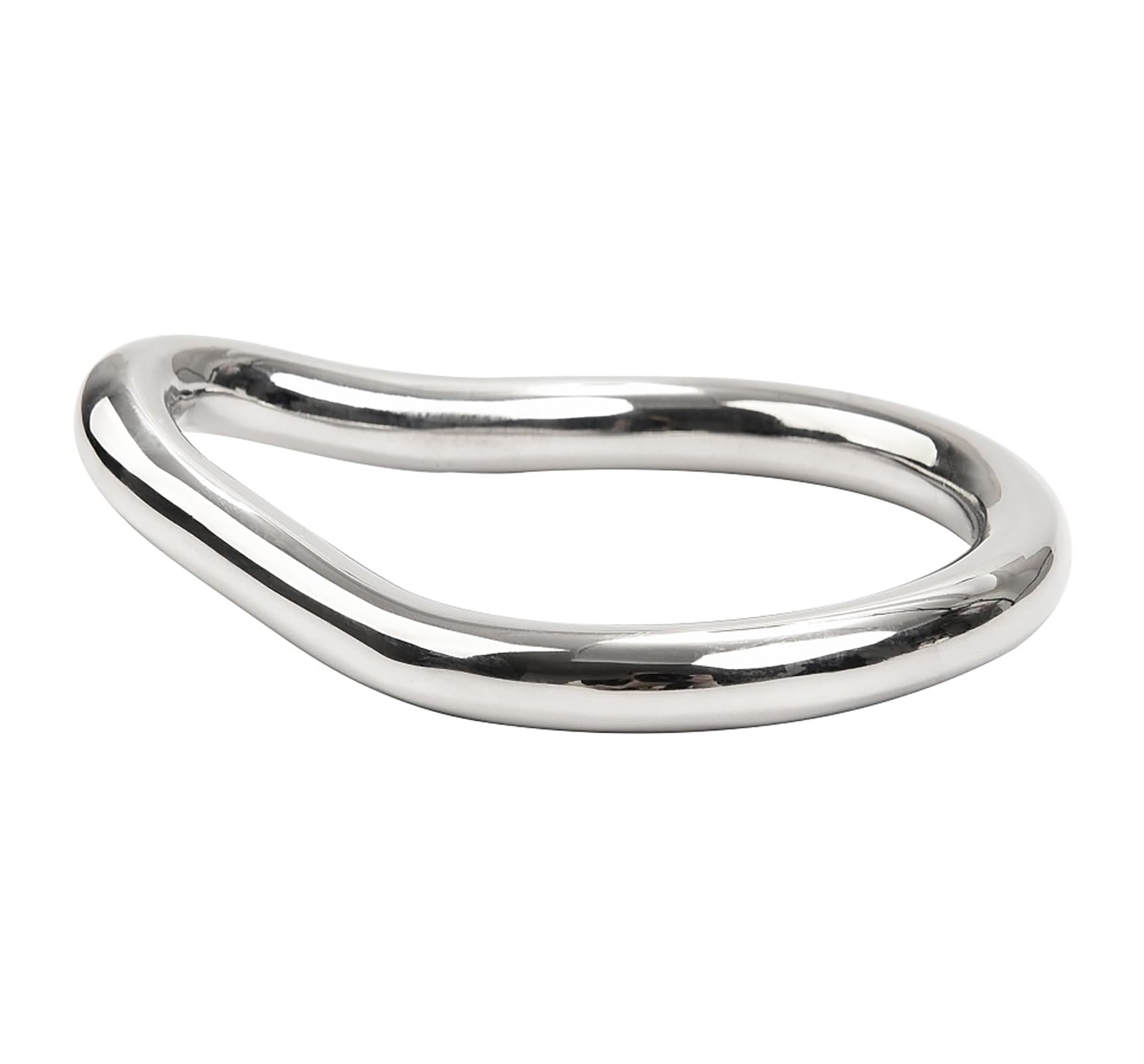SeLgurFos Penis Ring Stainless Steel Curved Cockrings 7 Different Sizes of Erection Ring Metal Testicle Rings Male Sex Toys Adul