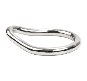 SeLgurFos Penis Ring Stainless Steel Curved Cockrings 7 Different Sizes of Erection Ring Metal Testicle Rings Male Sex Toys Adul