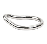 SeLgurFos Penis Ring Stainless Steel Curved Cockrings 7 Different Sizes of Erection Ring Metal Testicle Rings Male Sex Toys Adul