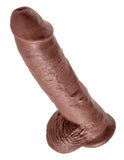 King Cock - 10In Cock W/ Balls Brown