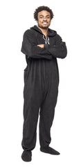 Forever Lazy Footed Adult Onesie - Black to Sleep - XS