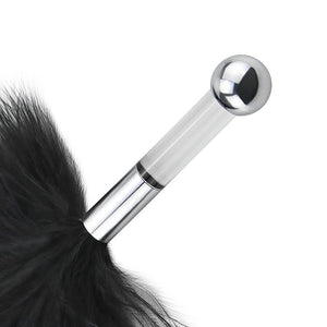 Feather Tickler Multi-Function Cosplay Feather Teaser Small Anal Plug Stainless Steel Butt Plug Skin Stimulator Restraint Kit SM