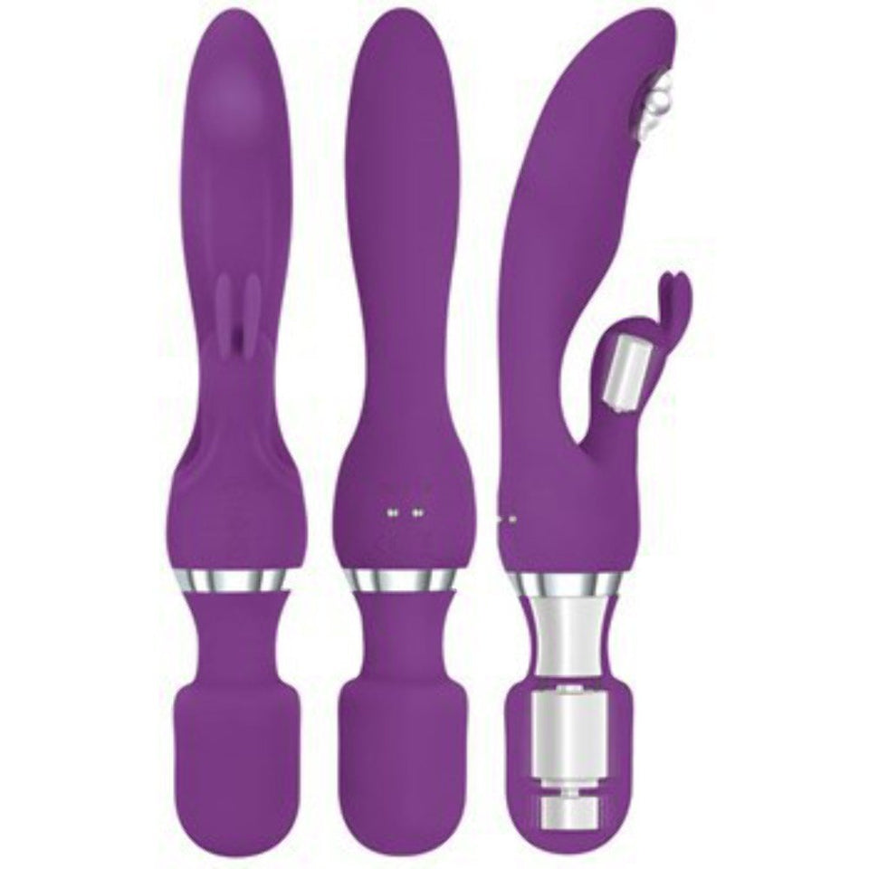 Adam & Eve G Motion Rabbit Wand Vibrator, 10.5 Ounce